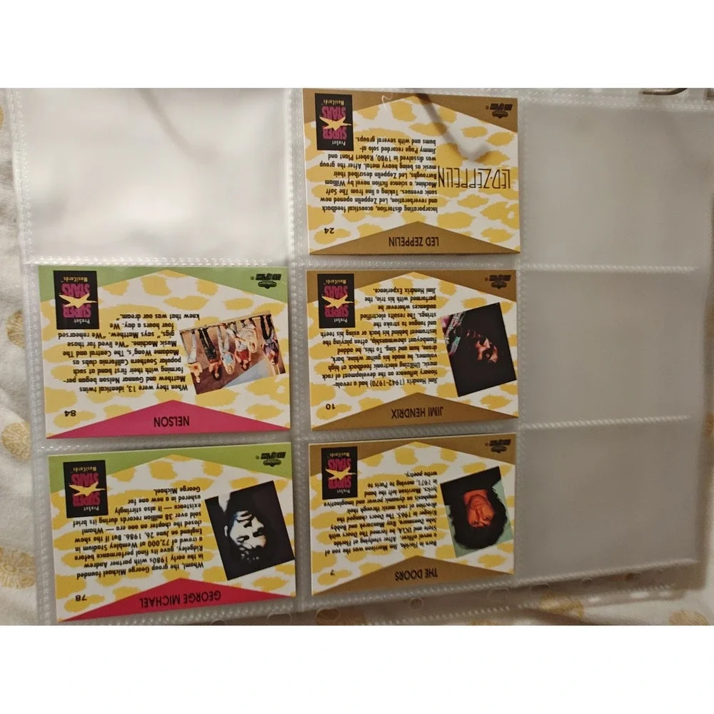 Trading Cards 1991 Pro Set Super Stars MusiCards Led Zeppelin Hendrix Doors Lot